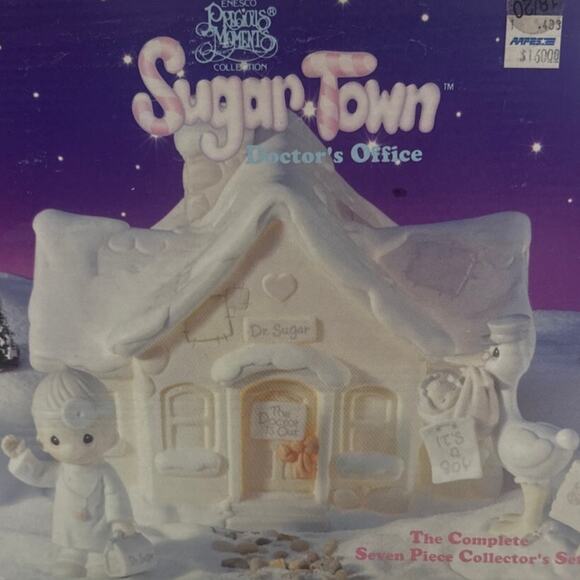 Enesco Precious Moments Sugar Town Doctor’s Office Complete 7 Piece Set - Picture 1 of 4